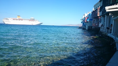 Mykonos. View from the taverna.