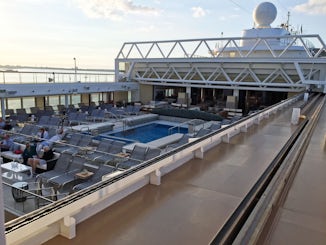 The main ship pool with the roof open