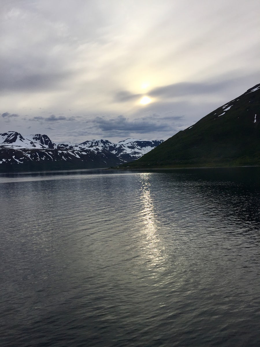 The Midnight Sun.... view from the ship!