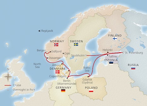 Viking Homelands Itinerary Map