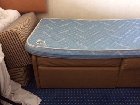 This is the mattress on the '3rd bed' I slept sitting up the whole