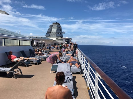 Top deck of the Celebrity Summit at sea