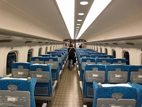 Inside the bullet train