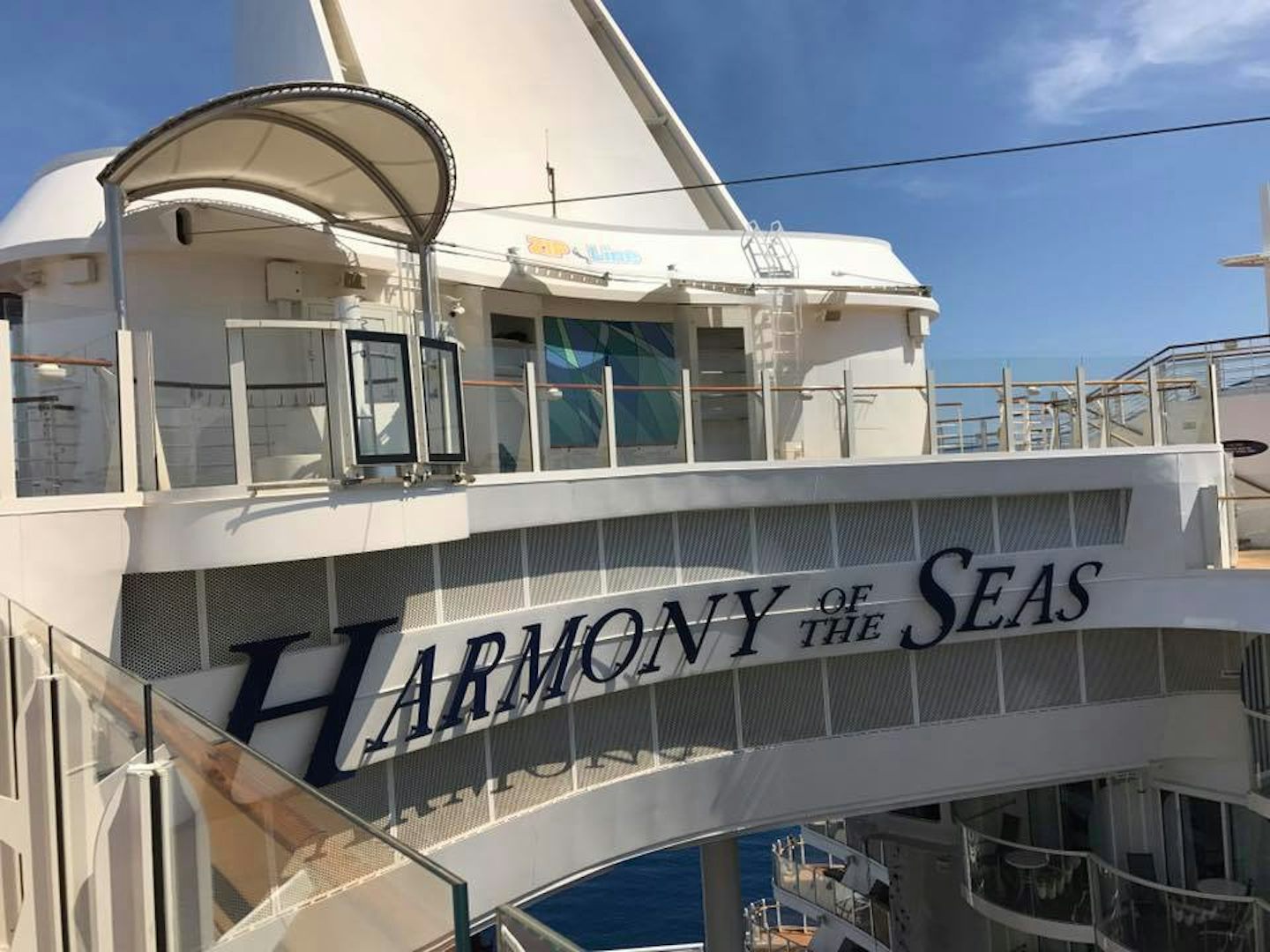 Deck of the Harmony....just wonderful service.
