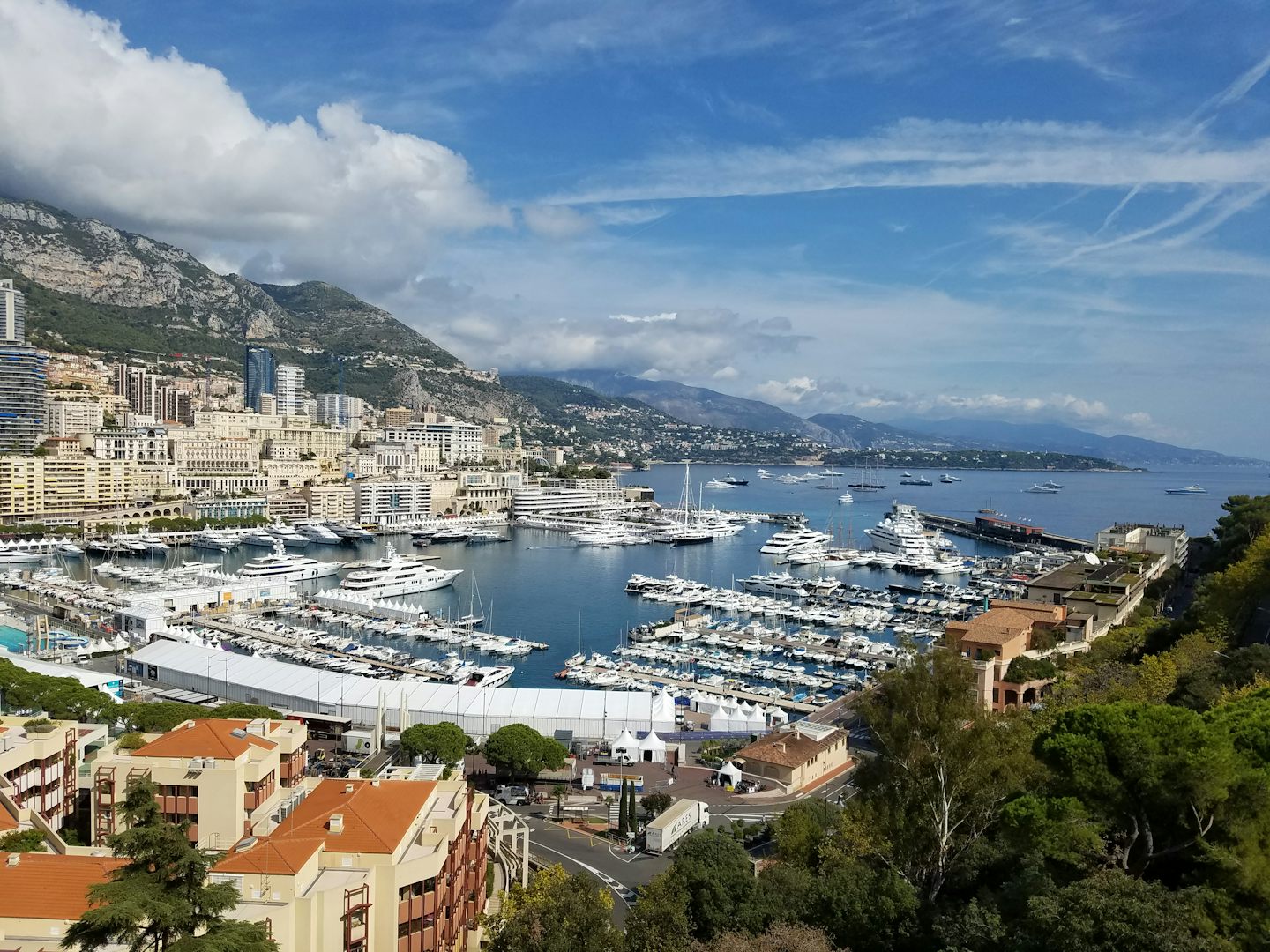 View atop Monaco, near residence of Royal family