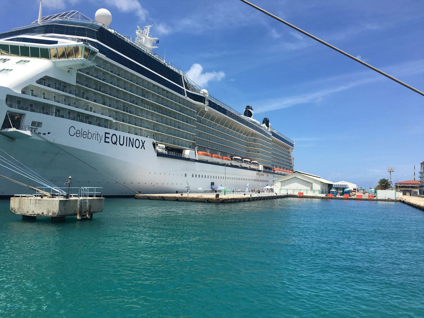 Equinox docked in Bonaire