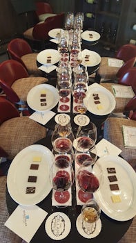 From the wine and chocolate pairing we attended