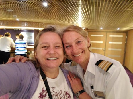 Me with Metka - an outstanding officer on the ship.  She remembered me from