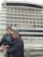 Me and my son on port of Genova