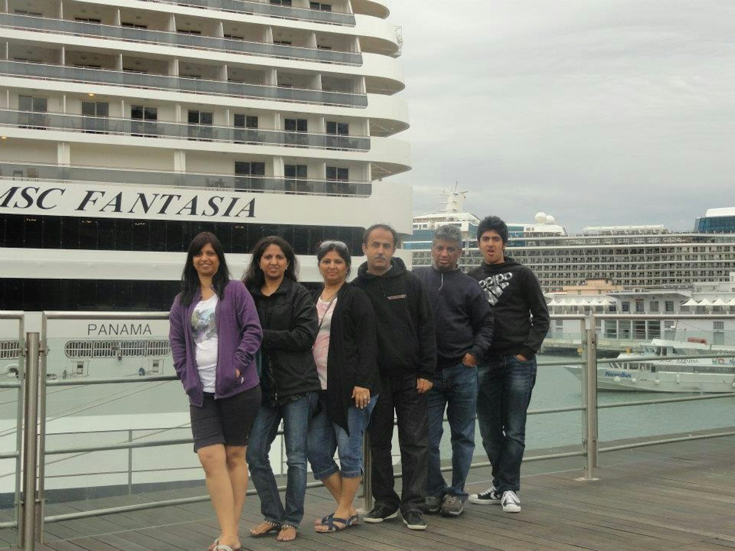 A part of my family on the port of Genova