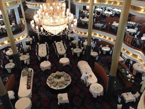 Sapphire (main) Dining room, looking from 3rd floor (deck 5) to ground floo