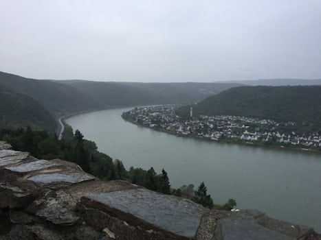 Rhine river from a castle toyr