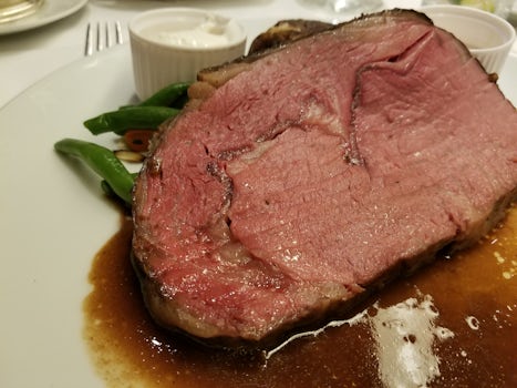 Prime Rib - and this wasn't even a Gala Night.  Dinner every night was