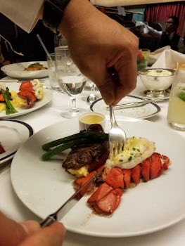 Surf & Turf served at one of two Gala Nights. I was impressed that the wait