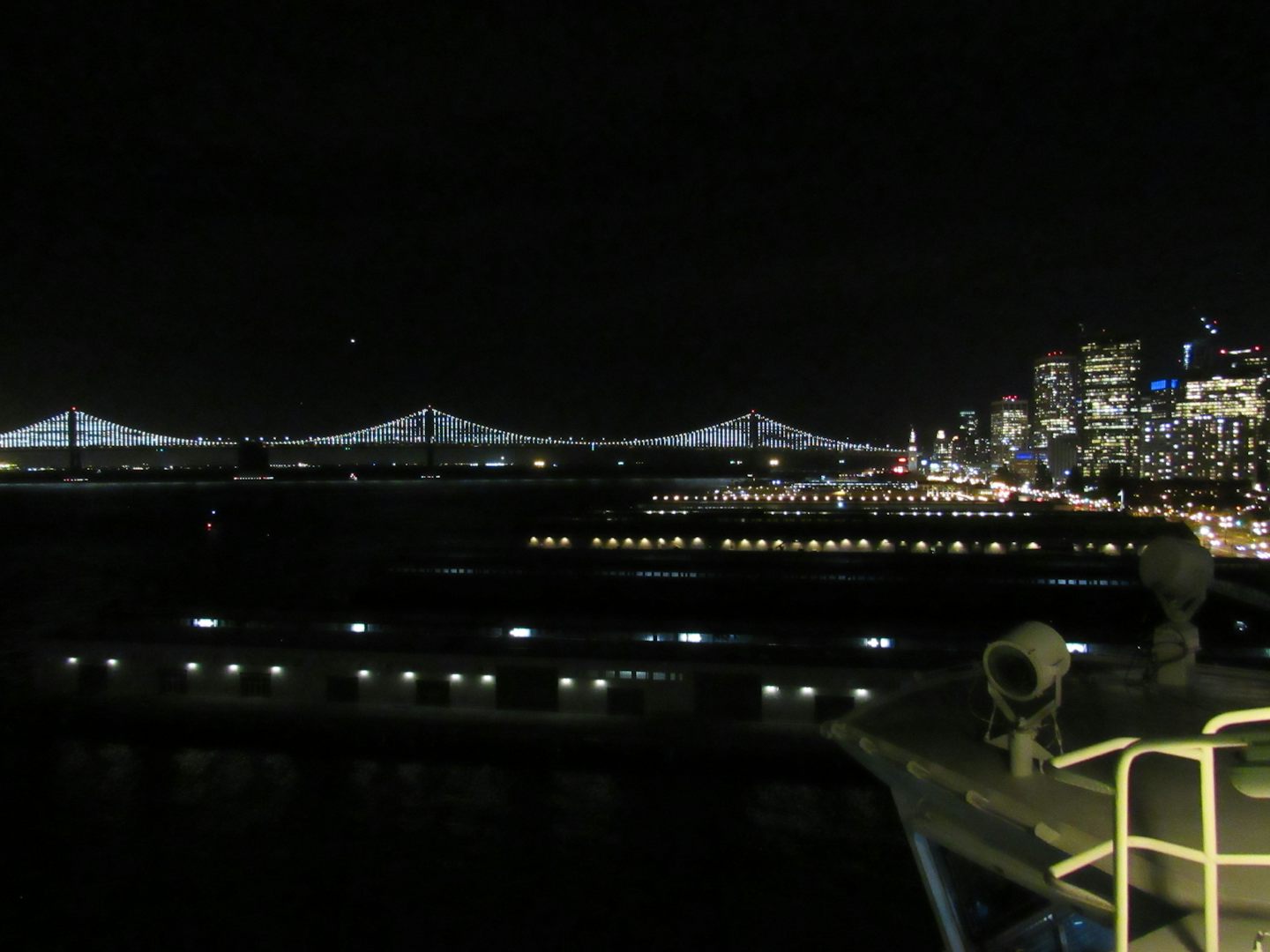 We went to the overlook on deck 13 at night in San Francisco and liked the