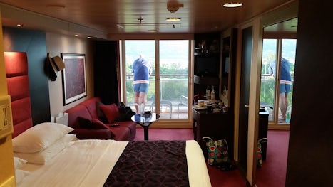 View of balcony stateroom while docked in Montego Bay, Jamaica - cabin 10108