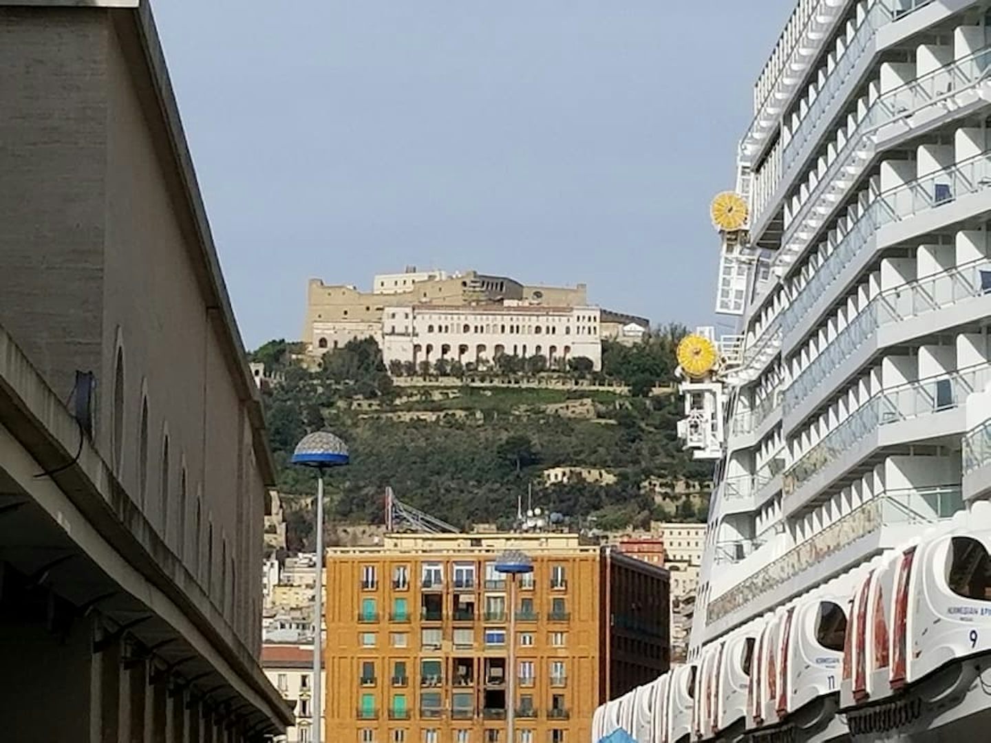 View of off the boat in Naples.
