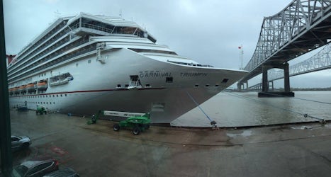 View of the Triumph as we were boarding from Port NOLA.