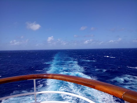 This is the view I enjoyed most every day while at sea aboard the Fantasy,