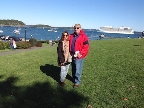 Beautiful park in front of the tenders, Bar Harbor