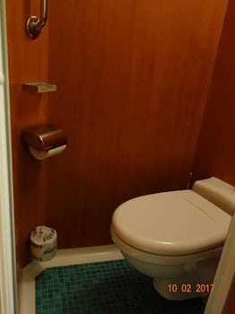 Cramped toilet room