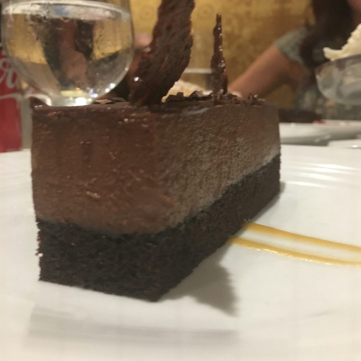 Chocolate cake from dinning room