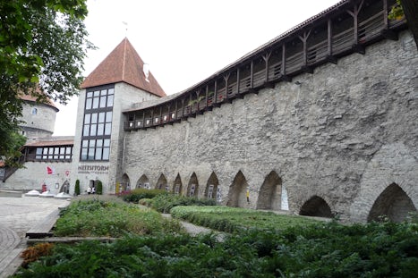 Old city wall in Tallinn, Estonia