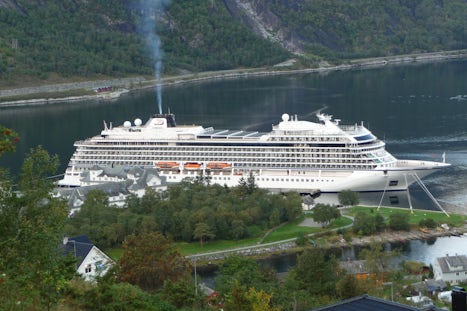 Viking Sea at harbor in Eidfjord, Norway