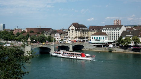 View of the Rhine and Basel on day of embarkation