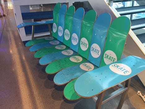 Skateboard bench in SeaPlex