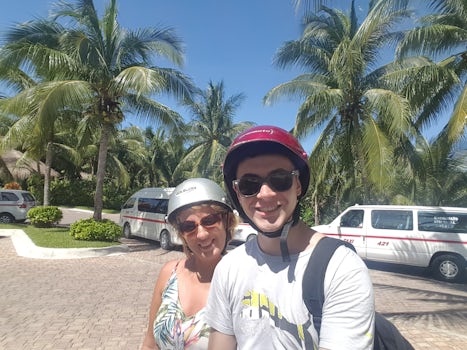 At Cozumel we rented the scooters and had so much fun driving all over the