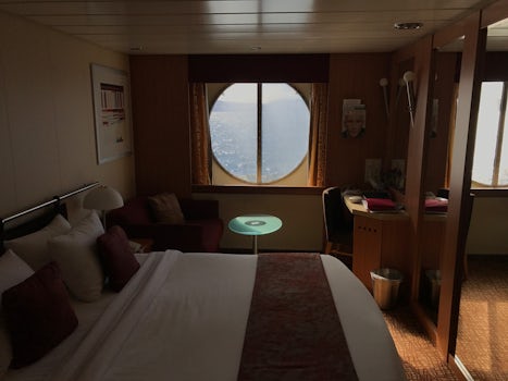 Window in Ocean View cabin on Celebrity Summit