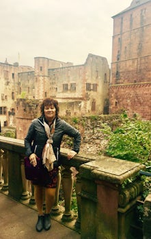 Enjoying the scenery at the Heidelberg castle in Germany