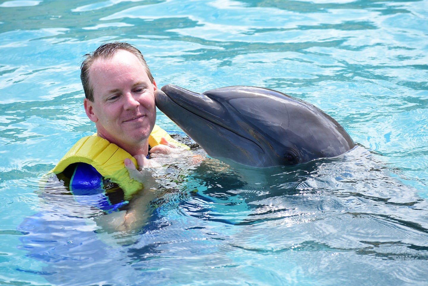 Our dolphin swim in Cozumel