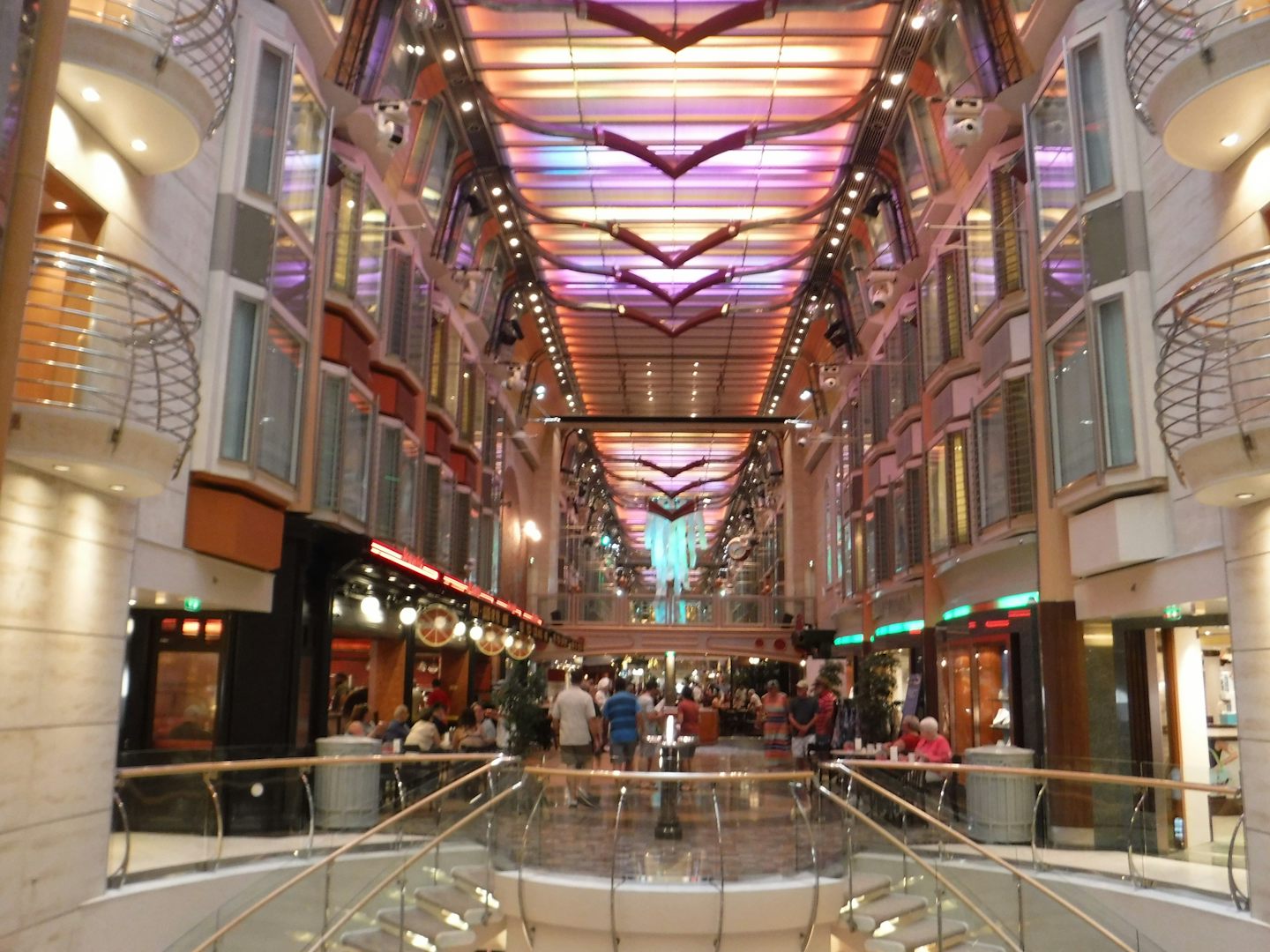 The Promenade is situated in the middle of the ship on Deck 5.  The shops a