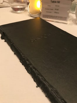 Worn out menu cover in Cuvee Dining ! Torn and dirty