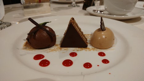 Chocolate trio from MDR. Tastes as good as they look, if a little heavy.