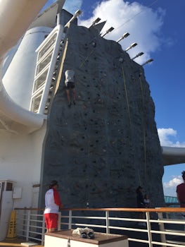 All the younger ones had a go on the climbing wall!