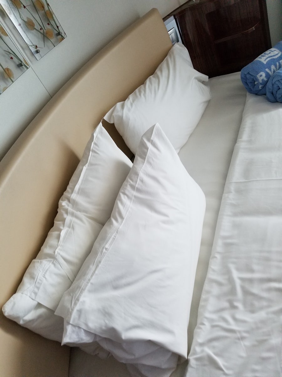 Pillow missing and one is inside out upon checking into room