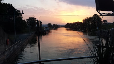Sunrise on the canal at Bamberg, Germany