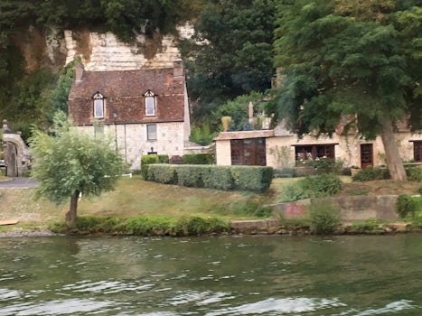 Homes along the Seine as seen from the longboat