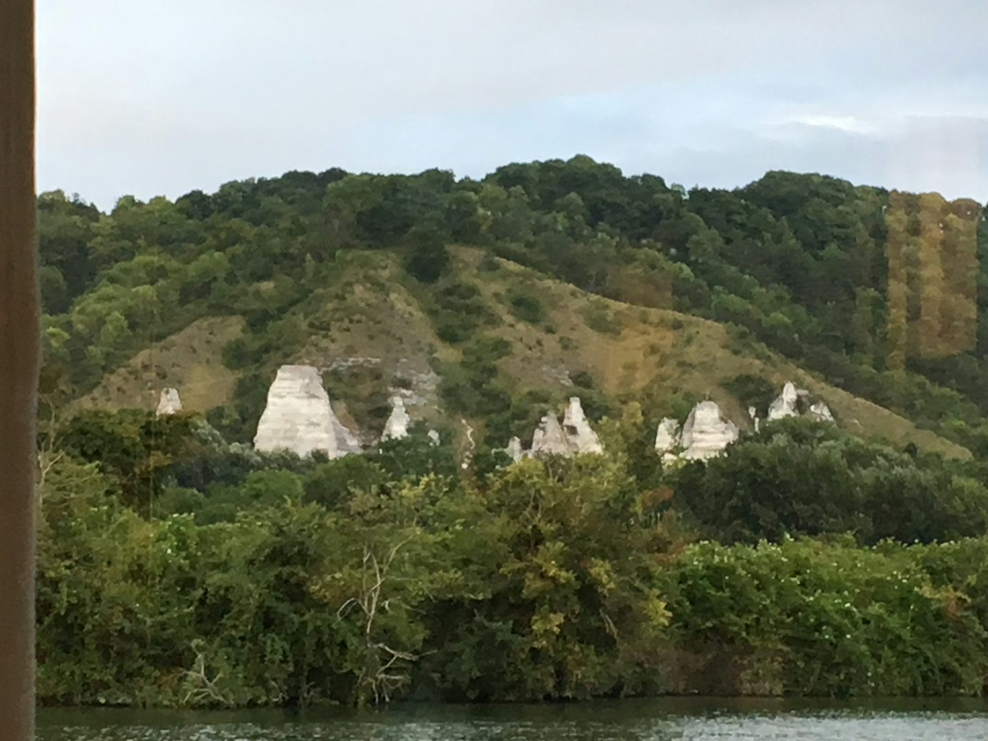 Limestone cliffs along the Seine
