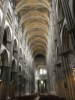 Inside the cathedral at Rouen
