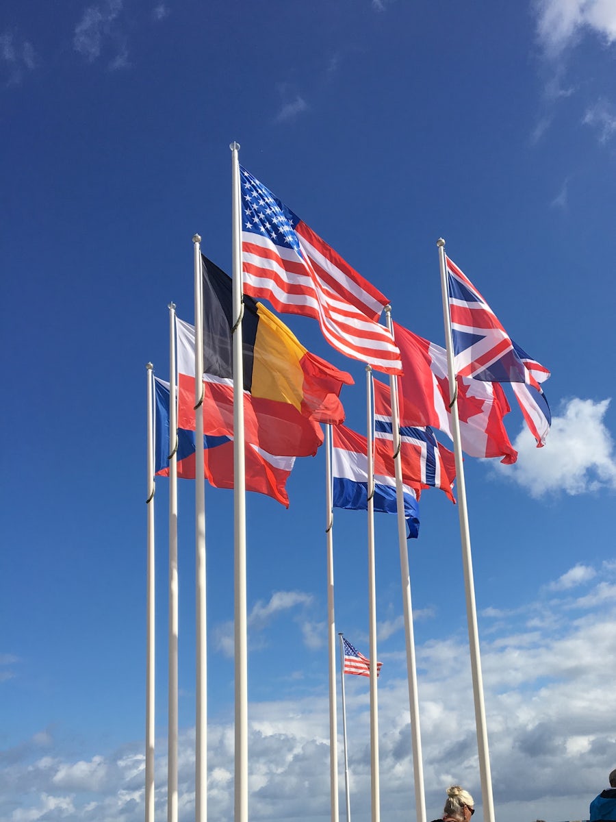 Flags of Allied countries that fought for freedom at Normandy