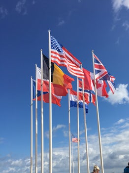 Flags of Allied countries that fought for freedom at Normandy