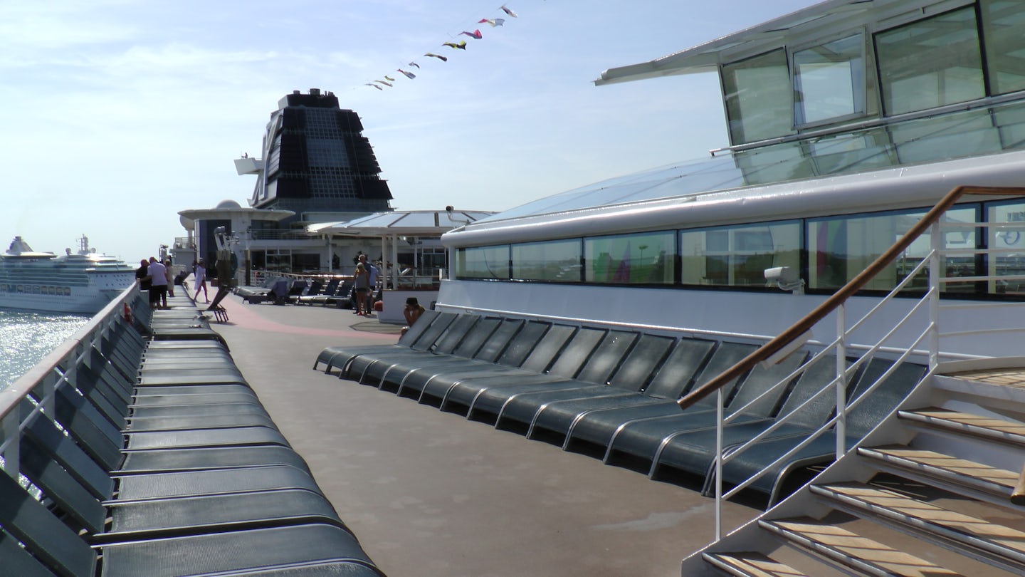 Deck area of the ship.