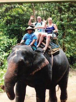 Riding elephants