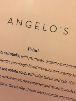 Angelo's menu