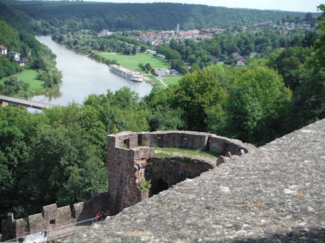 View from the top of Wertheim Castle overlooking the town of Wertheim Germa
