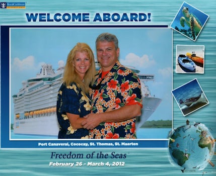 We were Welcomed aboard Port Canaveral, Florida our home port to take our v
